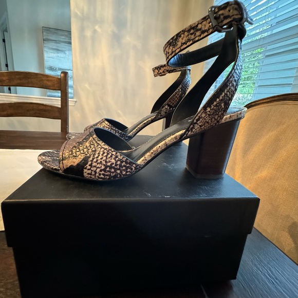 Coach sandals/heels. Size 8. Python print - Picture 2 of 6